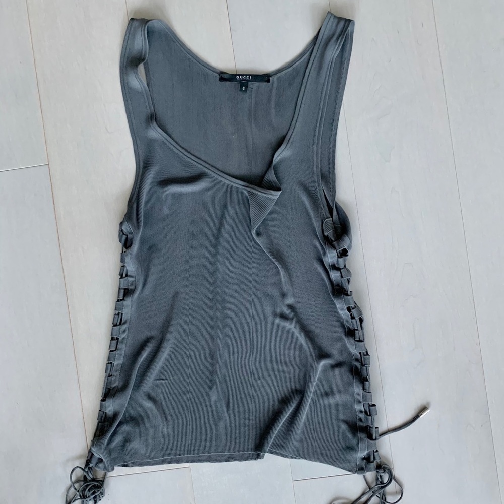 Gucci Lace Up Tank Top S